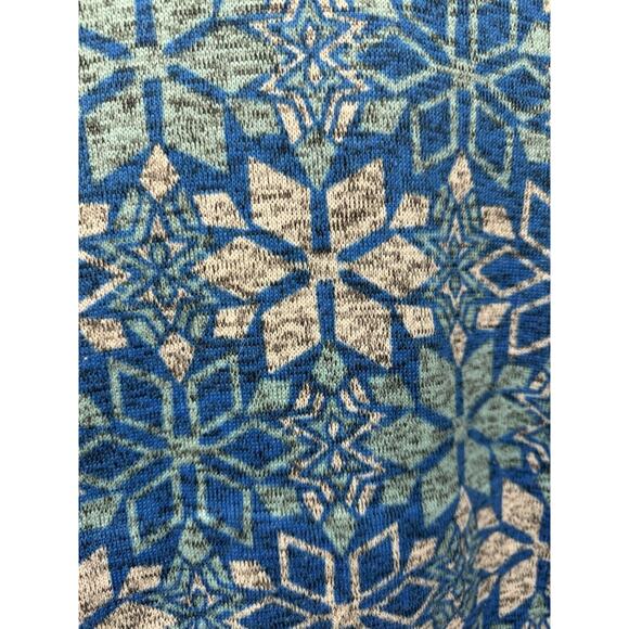 Talbots T by Talbots Nordic Blue Snowflakes‎ Fleece Hoodie Pullover Size XS - Picture 7 of 8